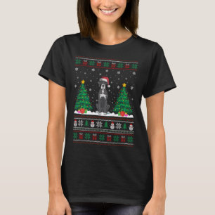 Kerstman Hoed Grote Deen Hond Kerstboom Lights Ugl T-shirt