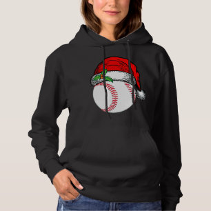 Kerstman hoed honkbal sport grappig cadeau hoodie