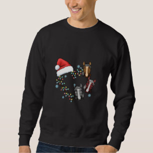 Kerstman Hoed Met Paarden Paardrijden Kerstman Ker Trui