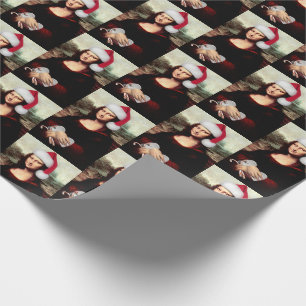 Kerstman Hoed Mona Lisa Kerstmis Cadeaupapier