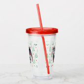 Kerstman hoed pterodactyl acryl drinkbeker (Links)