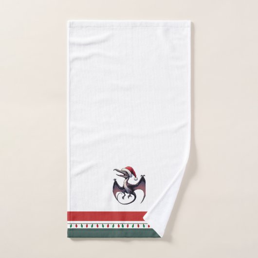 Kerstman hoed pterodactyl handdoek (Handdoek)