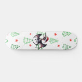 Kerstman hoed pterodactyl skateboard (Horizontaal)