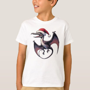 Kerstman hoed pterodactyl t-shirt