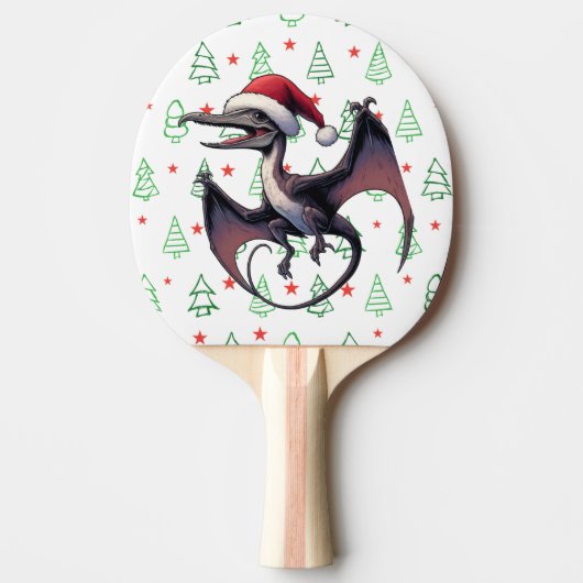 Kerstman hoed pterodactyl tafeltennisbatje (Voorkant)