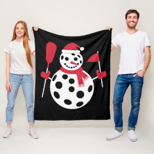 Kerstman Hoed Sneeuwman Familie Kerstmis Matching  Fleece Deken