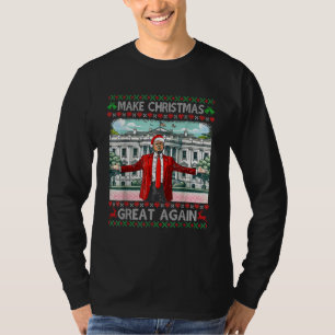 Kerstman Hoed Trump Maakt Kerstmis Weer Groot 2025 T-shirt