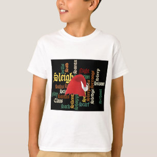 Kerstman Hoed Word Art T-shirt