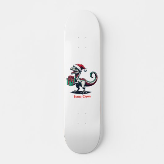 Kerstman hoedraptor skateboard (Voorkant)