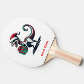 Kerstman hoedraptor tafeltennisbatje (Zijkant)