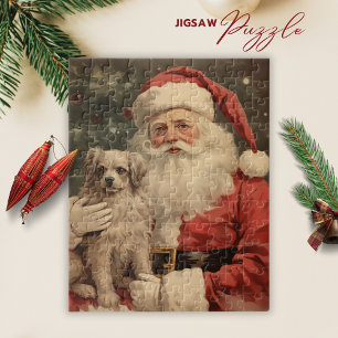  Kerstman Hond Kerstmispuzzel Puzzel