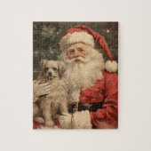  Kerstman Hond Kerstmispuzzel Puzzel (Verticaal)