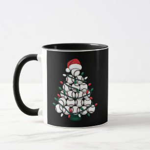 Kerstman honkbal kerstboom sport mok