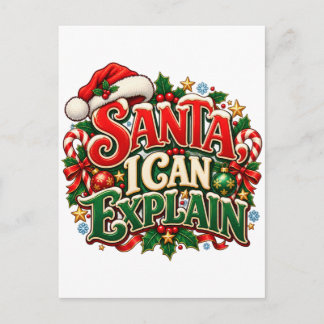 Kerstman, ik kan het uitleggen Grappige Kerstkaart Feestdagenkaart