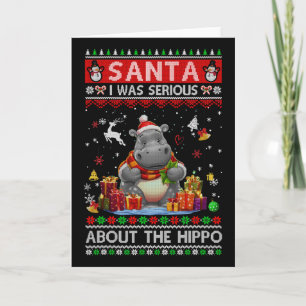 Kerstman Ik Meende Het Met De Nijlpaard Fun Ugly C Kaart