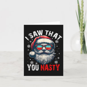 Kerstman ik zag dat je stout bent Grappige Kerstma Kaart