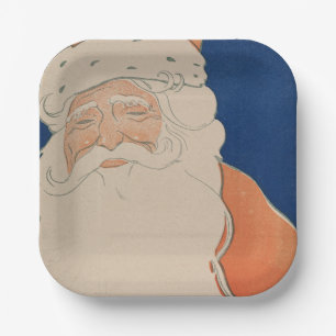 Kerstman Illustration Holiday Papieren Bordje