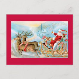 Kerstman in Ar met het Briefkaart van het Rendier