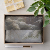  Kerstman in bos met hulstbes Tissuepapier (Geschenk)