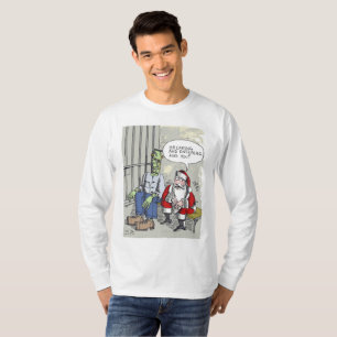 Kerstman in de gevangenis wit shirt met lange mouw