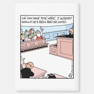Kerstman in de jury magneet