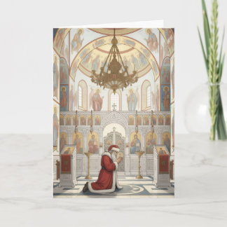 Kerstman in de Oosters Orthodoxe Kerk Kerstmis Kaart