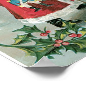 kerstman in de sneeuw poster (Hoek)