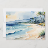 Kerstman in de zon zomerfeest Australische Kerstmi Kaart (Achterkant)