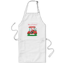 Kerstman in Golf Cart Merry