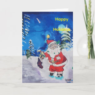 Kerstman in het Bos Kaart
