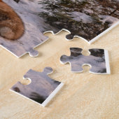 Kerstman in het bos legpuzzel (Zijkant)