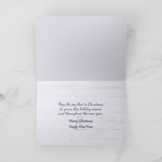 Kerstman in het moonlicht feestdagen kaart (Binnen)