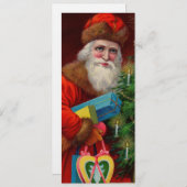 Kerstman in het rood Uitnodiging (Voorkant / Achterkant)