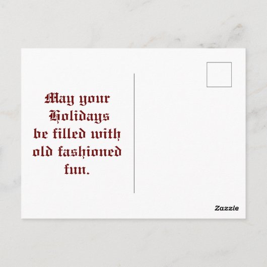 kerstman in het Wreate Briefkaart (Achterkant)