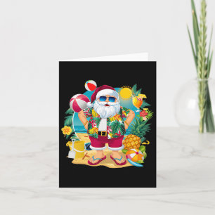 Kerstman in juli op het strand Hawaiian Summer V Kaart