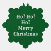 Kerstman in krans papier Ornament Kaart (Achterkant)