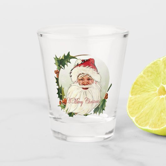  kerstman in Lijst Shot Glas (Voorkant)