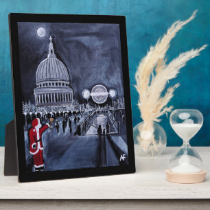 Kerstman in Londen Schilderij van Alfred Fox Fotoplaat