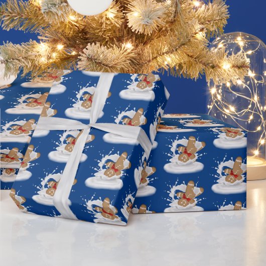 kerstman in Melkspin Cadeaupapier (Feestdagen)