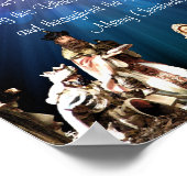 Kerstman in Nativiteit Poster (Hoek)