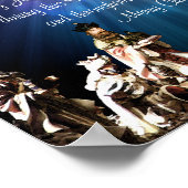 Kerstman in Nativiteit Poster (Hoek)