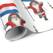 kerstman in Nederland Cadeaupapier (Rol Hoek)