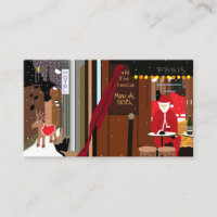 Kerstman in Parijs, Kerstfeest Ticket Uitnodiging