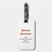 Kerstman in retro stijl Kerstmis Bagagelabel (Achterkant verticaal)