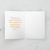 Kerstman in rode auto Kerst Kaart 2025 (Binnen)