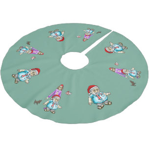 Kerstman in sandalen kerstboom rok