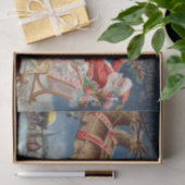 kerstman in Sleigh Flying Tissuepapier (Geschenk)