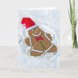 kerstman in sneeuw feestdagen kaart