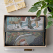  Kerstman in Sneeuw met Kinderen & Paraplu Tissuepapier (Geschenk)