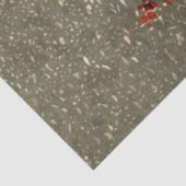  kerstman in sneeuw met Yule Log Tissuepapier (Detail)